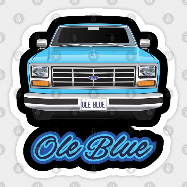 Ole Blue Sticker by JRCustoms44